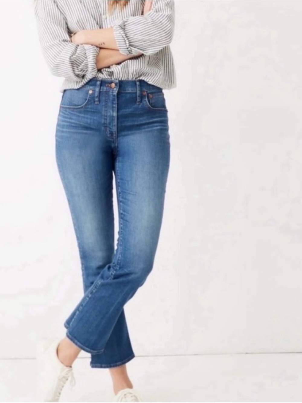Madewell Cali Demi Boot Jeans High Rise Crop